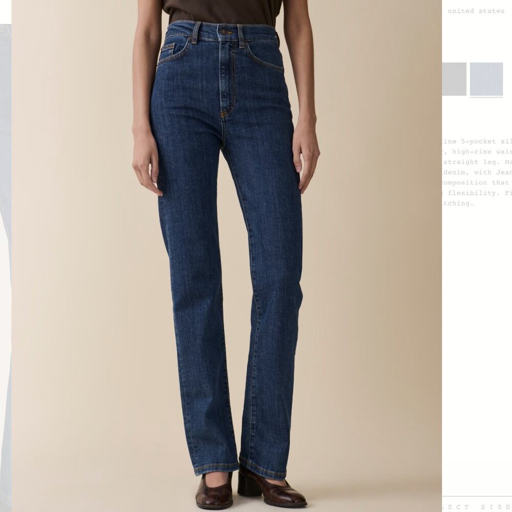 Jeanerica Jeans Straight Leg Eiffel Vintage 95 High Rise 26 34 Y2K 1990s